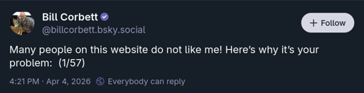 Many people on this website do not like me! Here’s why it’s your problem:  (1/57)