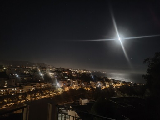 The moon over the sea