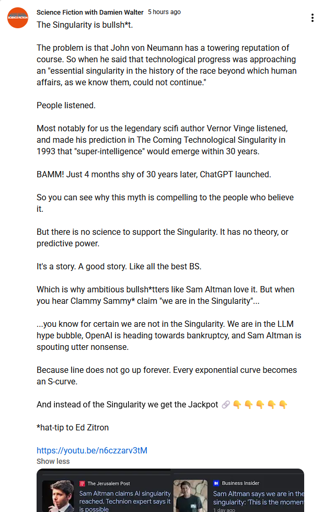 Screenshot of post linked in body